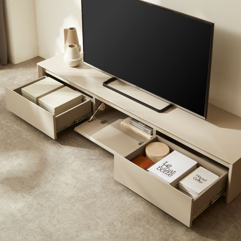 テレビボード・ホワイト✕ベージュ美品 楽天市場】【5%OFF+ｴﾝﾄﾘｰで10倍!】 【開梱設置付】テレビボード 220