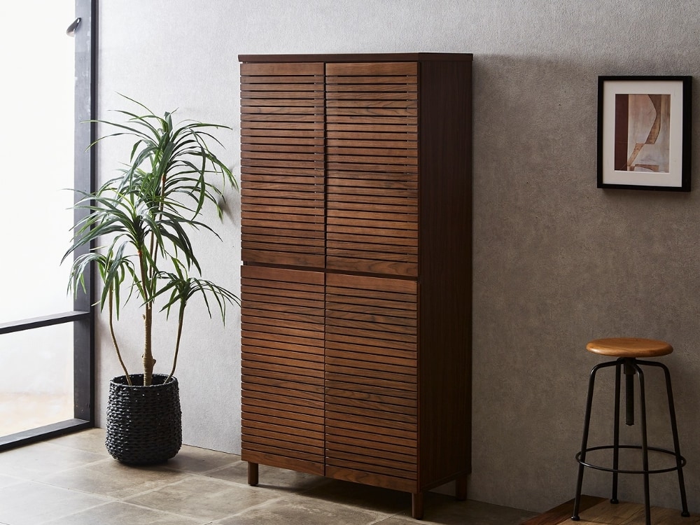 送料無料／ 幅80cm ハイタイプ シューズボックス 下駄箱 選べる2色