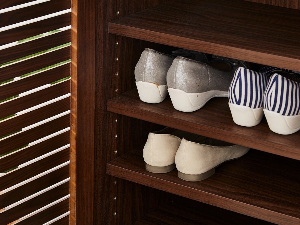 送料無料／ 幅80cm ハイタイプ シューズボックス 下駄箱 選べる2色