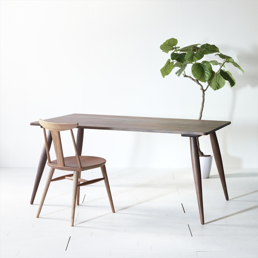 110×60 ダイニングテーブル　アンティーク　ウォールナット 60年代のテイストを 】 ナインダイニングテーブル 180 ウォールナット