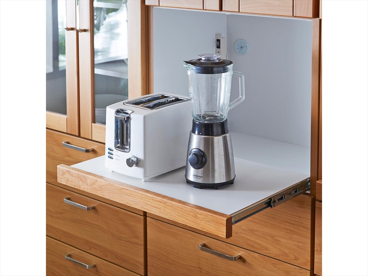日本国産 大川家具 食器棚 トスティ W60cm オープンボード