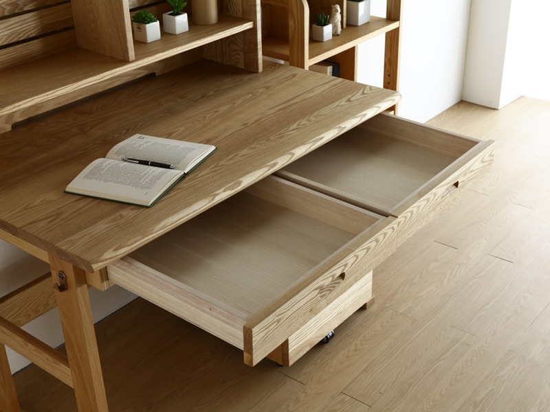 ファイン110 デスクセット ブラックアッシュ | 店舗,有限会社 野中木工