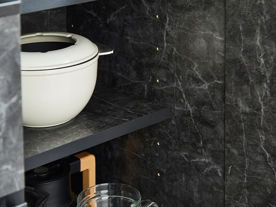 BLACK大理石調キッチンカウンター Amazon｜tac INTERIOR キッチンカウンター 完成品 100㎝ 3口