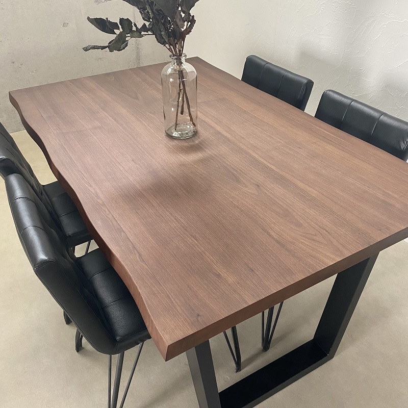 KT Tiida】ダイニングセット【160cm・テーブル：ウォルナット・チェア