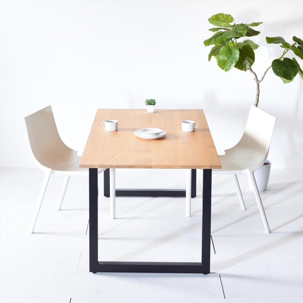 鉄脚のクールデザイン】 TEZUダイニングテーブル 120 オーク | 店舗