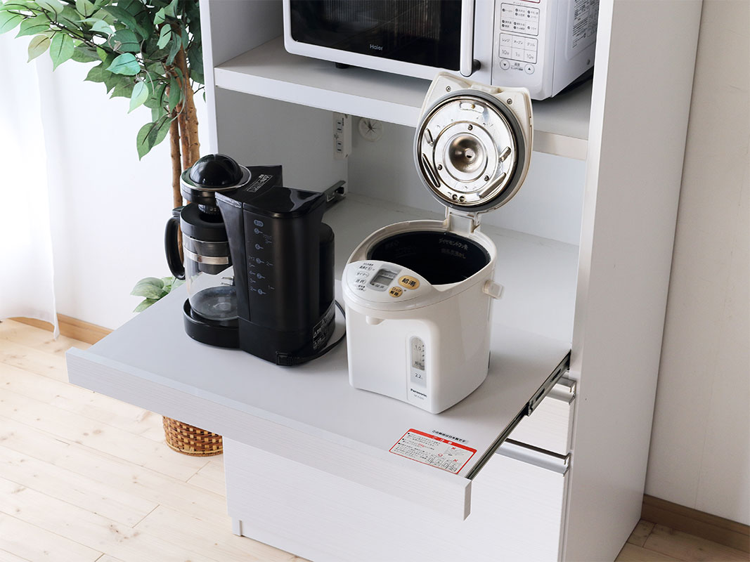 ホワイト レンジボード　キッチンボード　食器棚 キッチンボード ソレル 70D <N>(70cm幅 ﾎﾜｲﾄ): 食器棚・キッチン