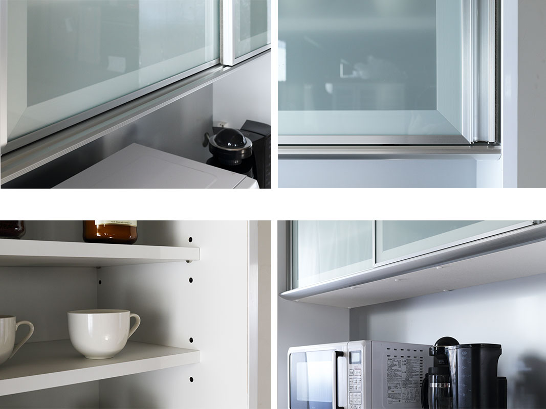 機能性を重視したハイカウンター食器棚 ディモールト 幅174cm