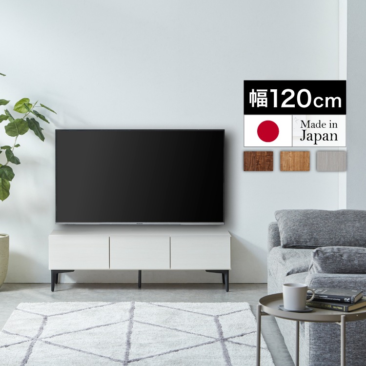 リビング収納 テレビ台 ローボード 【フィスバ120 テレビボード】 幅