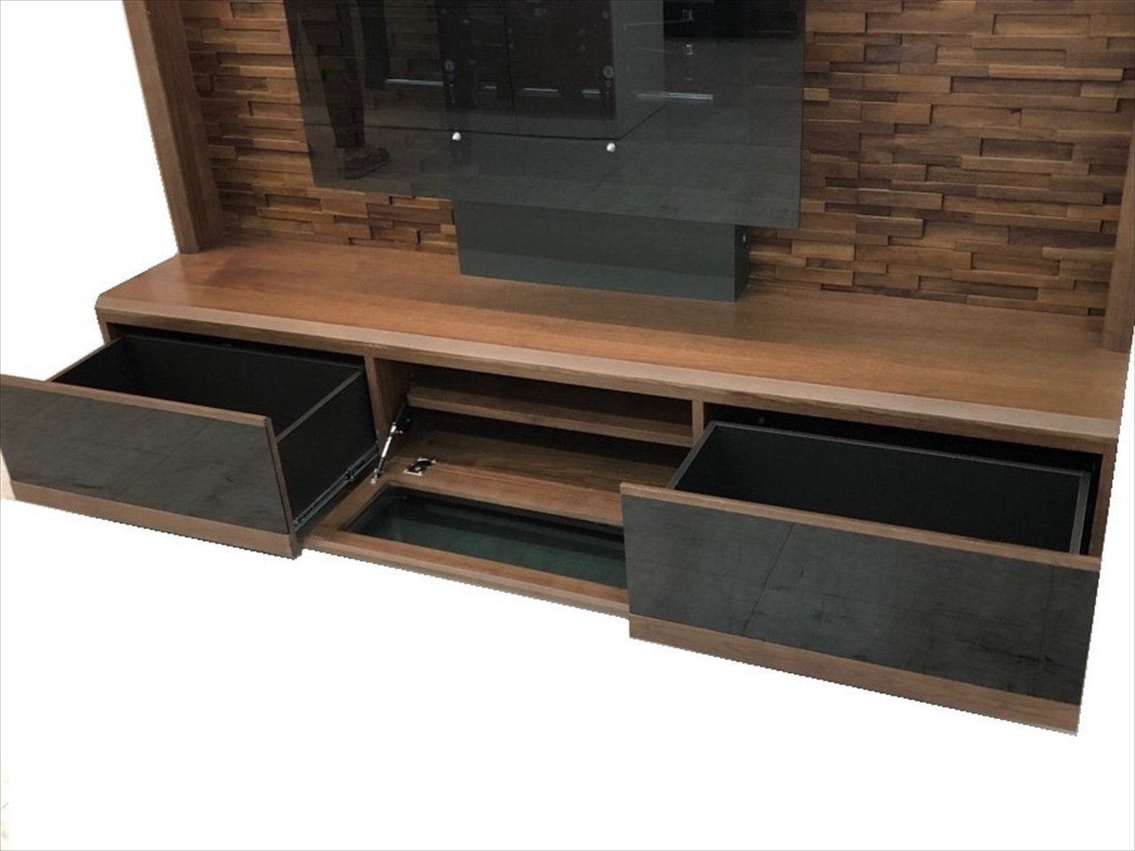 LO 幅200cm TV テレビボード 壁面収納 壁面テレビ台 無垢 高級感