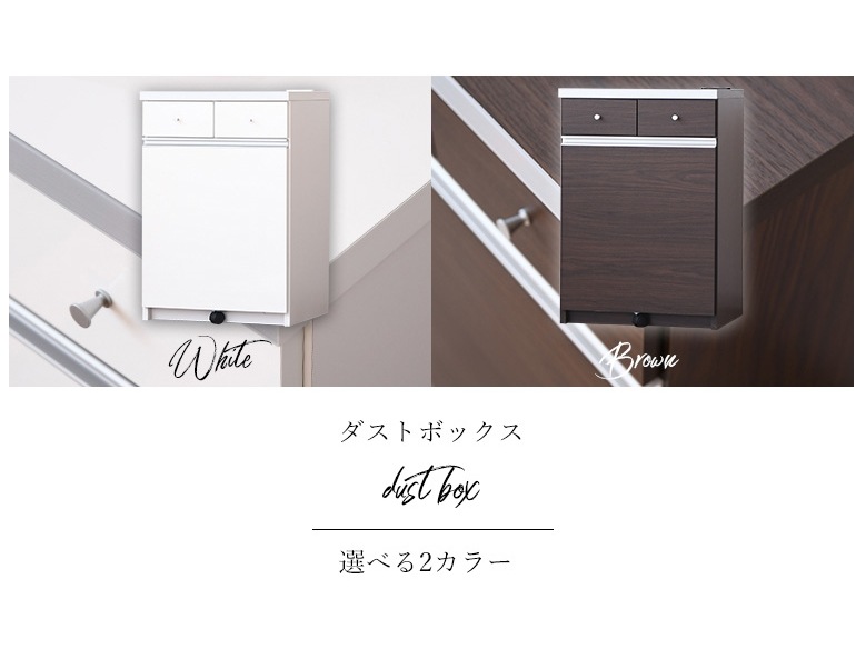 ゴミ箱収納カウンター ダストカウンター 幅55cm 2色対応 ホワイト