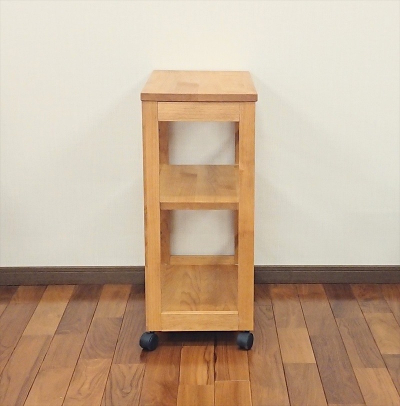 【新品・送料無料】ィンテージテーブル＆ワゴン 机 収納 おしゃれ 木製 モダン テーブルワゴン デスクワゴン キャスター付き 収納カート アルダー