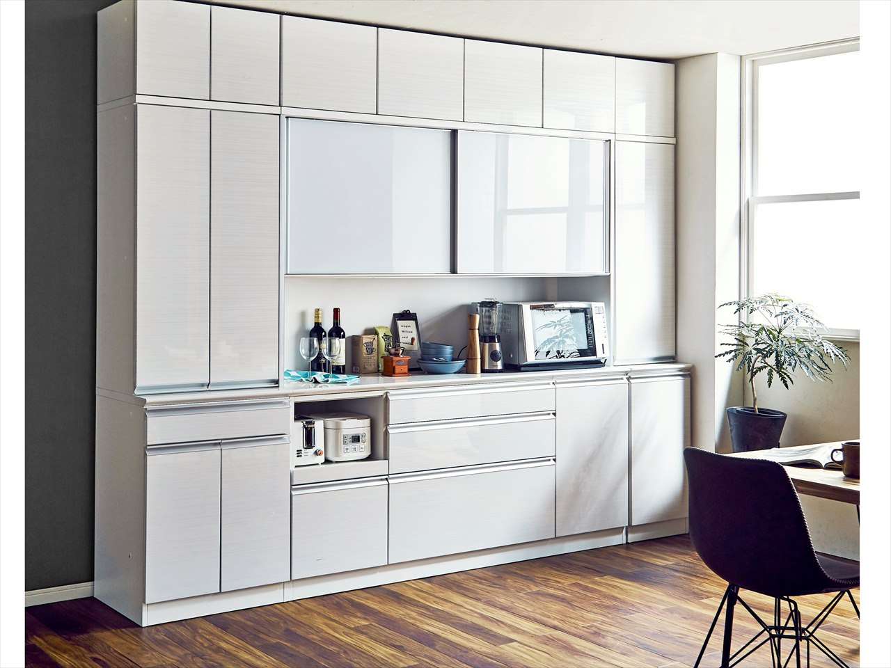 CC 幅40cm 見せない収納 すきま収納 隙間収納 キャビネット 右左選べる