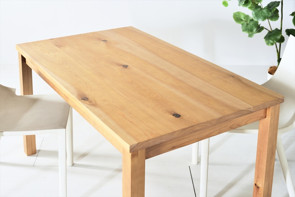ロ*ん様 木製（杉）ダイニングテーブル 日本の山林を守ろう！】 レスキューダイニングテーブル 120 国産杉材