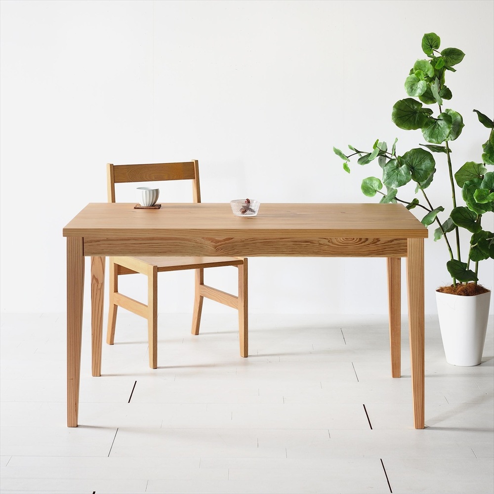 木の香ダイニングテーブル 120 テーパー脚 杉材 九州産杉 国産 無垢材