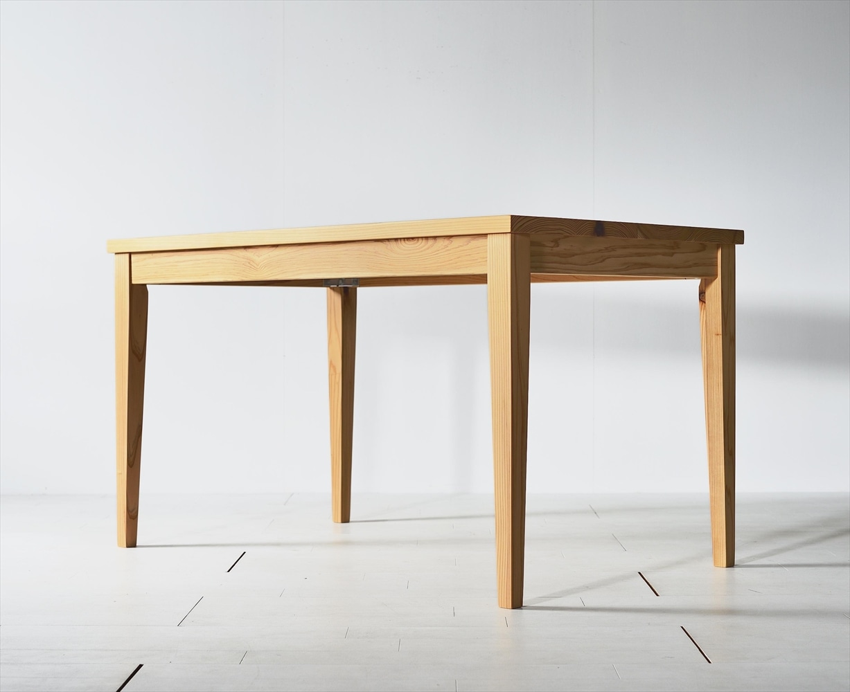 木の香ダイニングテーブル 120 テーパー脚 杉材 九州産杉 国産 無垢材