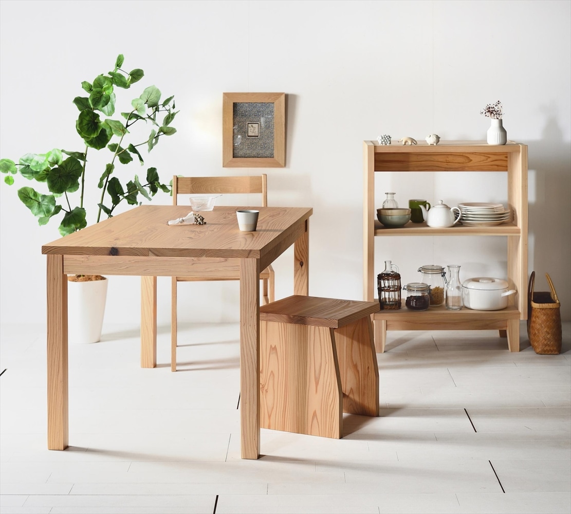 天然木 杉 無垢材 ダイニングテーブル パソコンデスク 杉/スギ 1050x660x45mm 天然木リビングテーブル・パソコンデスク