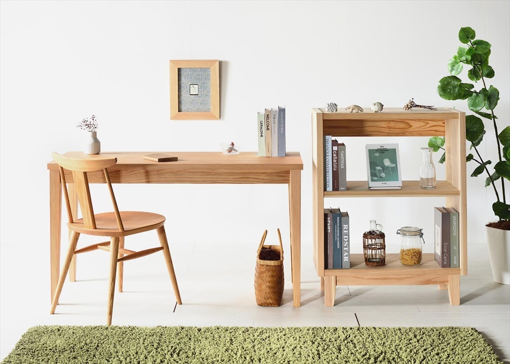 木の香デスク（引出しなし） 120 杉材 九州産杉 国産 無垢材 天然木