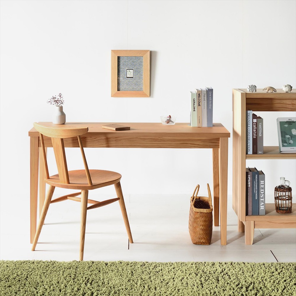 木の香デスク（引出しなし） 120 杉材 九州産杉 国産 無垢材 天然木