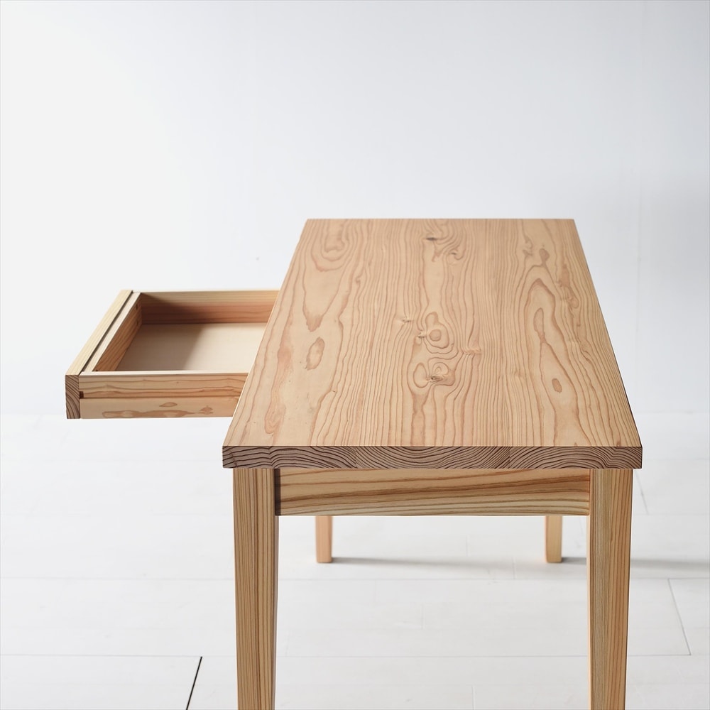 木の香デスク（引出しあり） 120 杉材 九州産杉 国産 無垢材 天然木