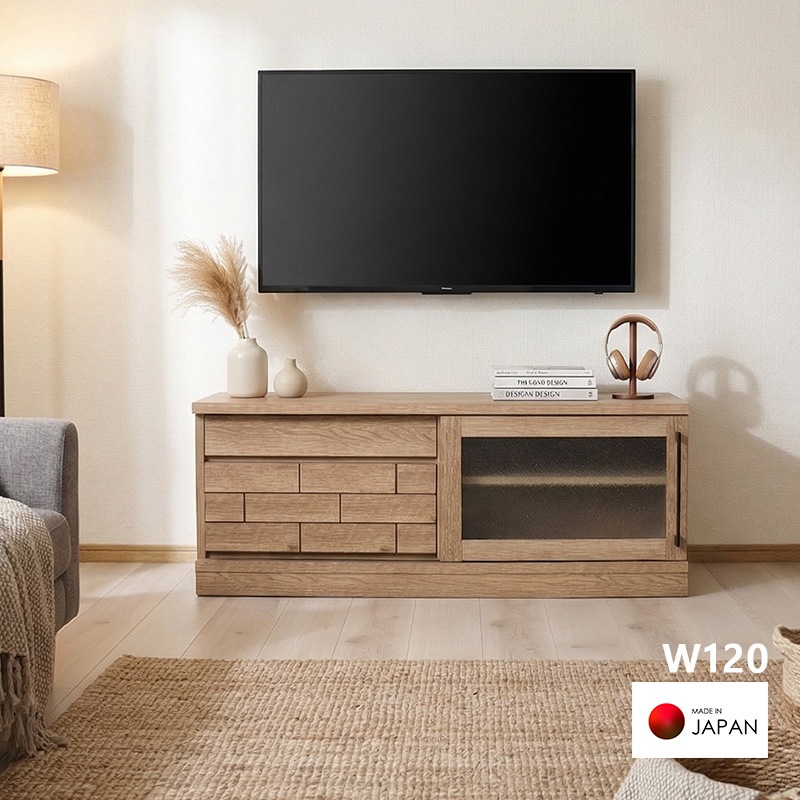 次回入荷未定：お問い合わせください】テレビ台 120cm 完成品 大川家具