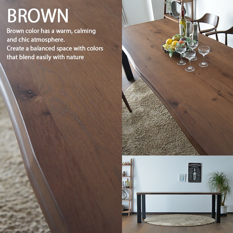 ダイニングテーブル 幅180 6人 木製 ツキ板 反り止め 4本脚 テーブル