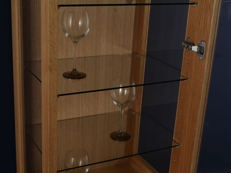 Daisy デイジー 55 ガラスキャビネット オーク材 | 店舗,有限会社 野中