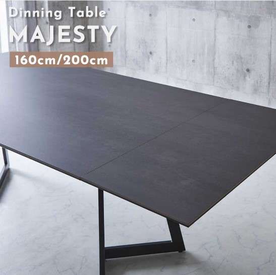 伸長式 ダイニングテーブル セラミック 耐熱性 耐摩耗性 机 デスク 幅