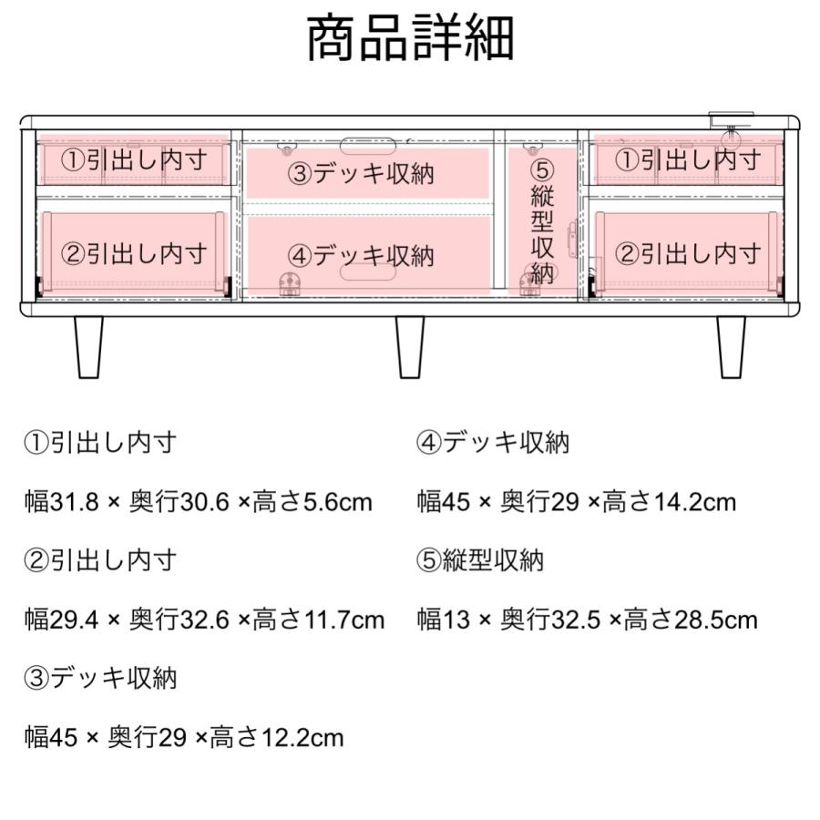 送料無料／ 幅140cm テレビ台 テレビボード ローボード 完成品 収納