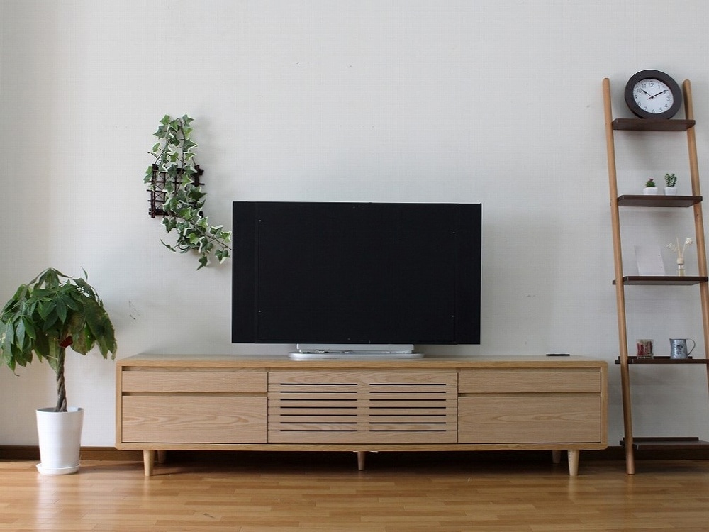 ミッドセンチュリー　テレビボード 送料無料／ 200cm幅 テレビ台 テレビボード ローボード 完成品 収納