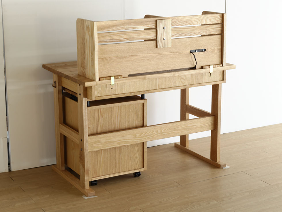 ファイン110 デスクセット 学習机 ブラックアッシュ材 | 店舗,有限会社