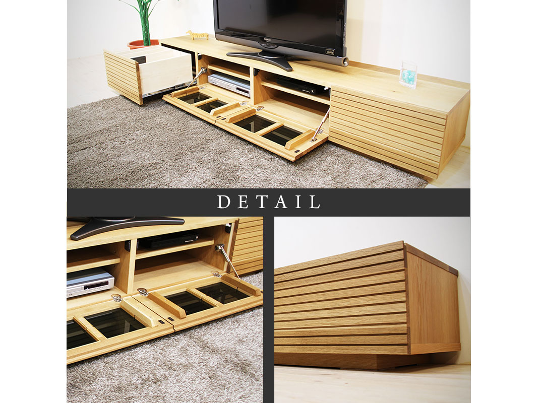 希少 廃盤品 ホワイトオーク無垢材 TVボード 2000mm