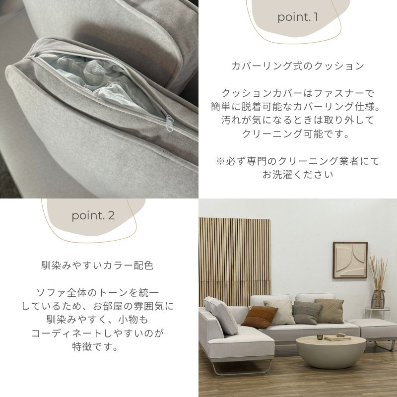 loaf2】コーナーソファ【右カウチ専用コーナー 】 | 店舗,株式会社河口