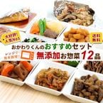 送料無料！【人気No1のセット】 おすすめセット 12種類×1パック (和洋折衷、メインも副菜もいろいろなお惣菜が試せるリピート率第一位の化学調味料無添加のお惣菜セット)