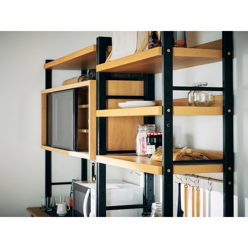 大川家具】ダイニングボード 84cm幅 コルツ ナチュラル/ブラウン