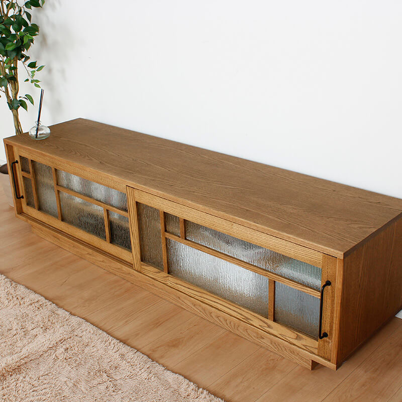 【美品】ハンドメイド作家　テレビボード　テレビ台　無垢材 開梱設置無料]【大川家具】≪受注生産≫テレビボード 180cm幅