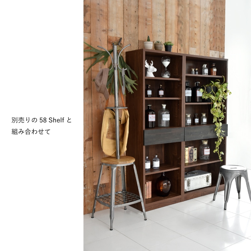 大川家具】シェルフ 78cm幅 クエイ アカシア[ガルト] | シェルフ