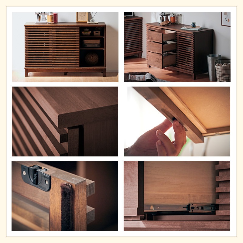 【大川家具】サイドボード 120cm幅 アナザー ナチュラル/ブラウン[イノベーションセレクションズ]