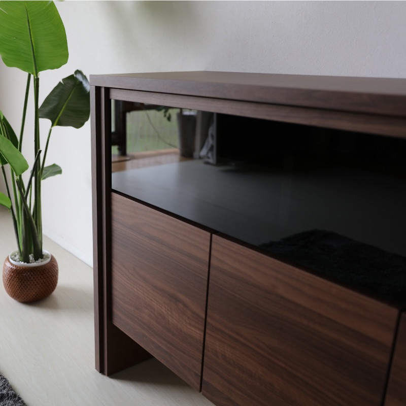 【大川家具】リビングボード 120cm幅 ニーバス ナチュラル/ブラウン [福山工芸]