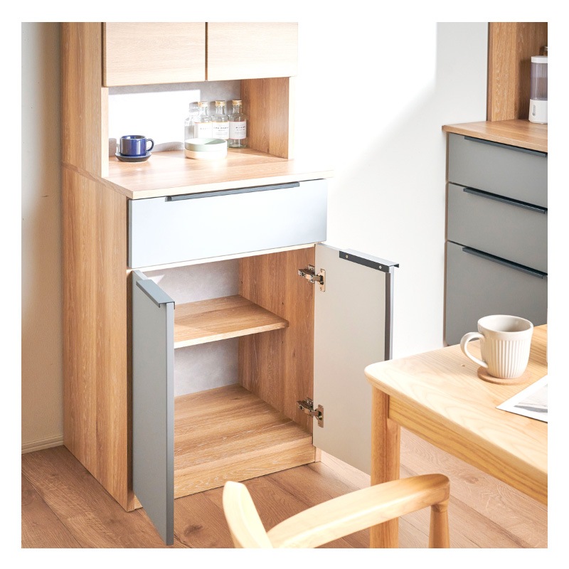 開梱設置無料]【大川家具】カップボード 60cm幅 カトレア ナチュラル
