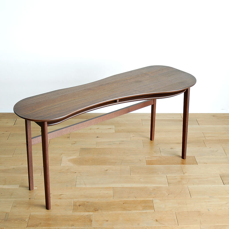 【大川家具】デスク 160/180cm幅 オーリエ ナチュラル/ブラウン [モリタインテリア工業] 二人で並んで使えるリビングデスク 国産