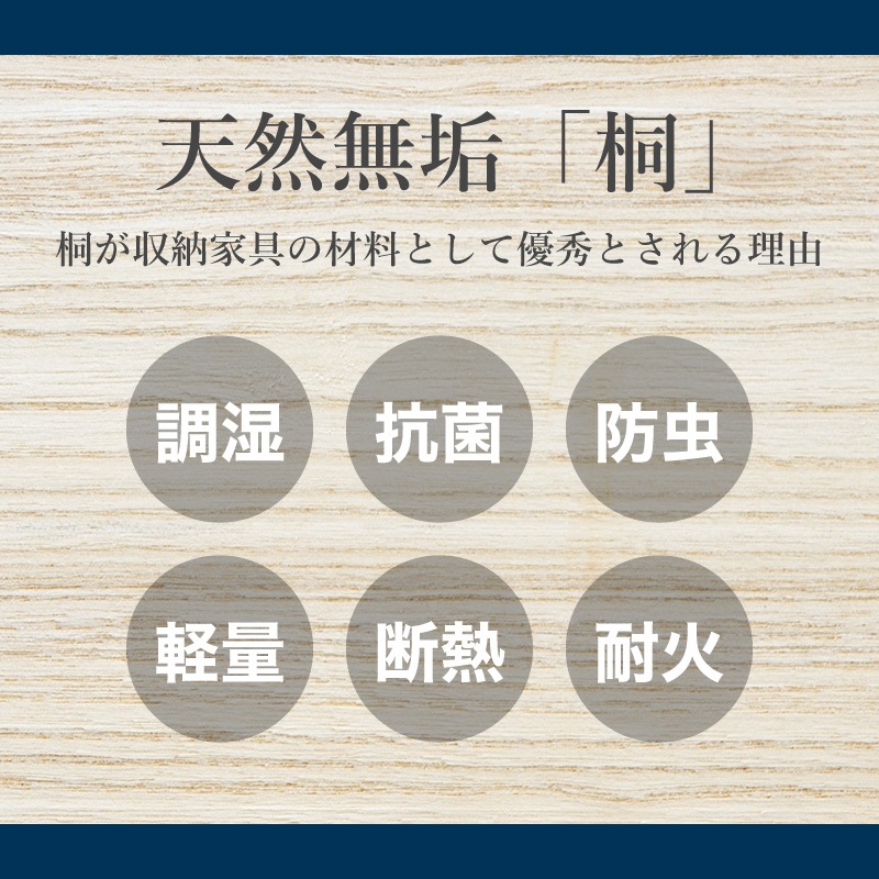 【大川家具】総桐衣装ケースレギュラーサイズ 2段 ナヴィール[マーゼルン]