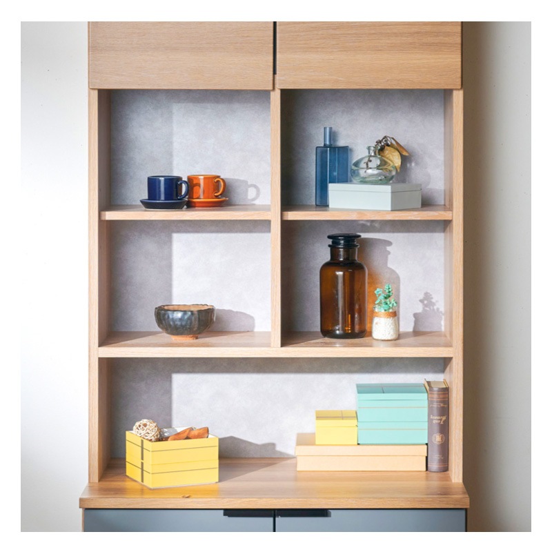 [開梱設置無料]【大川家具】フリーボード 80cm幅 カトレア ナチュラル×グレー [イノベーションセレクションズ]