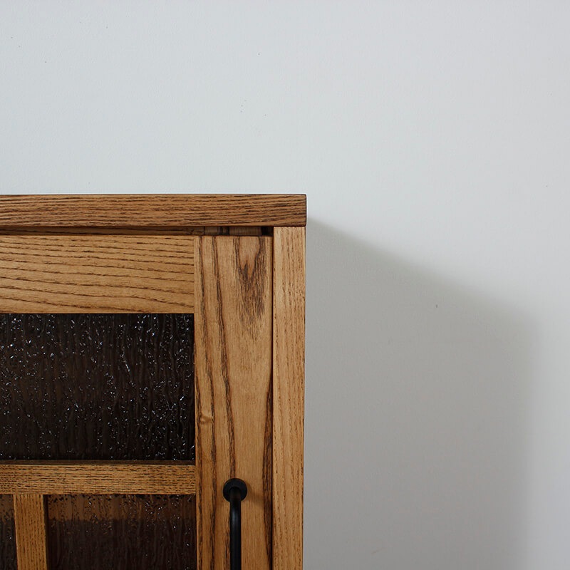 [開梱設置無料]【大川家具】キャビネット 85/120cm幅 アミコ アッシュ [境木工] 無垢材の幾何学模様が美しいキャビネット 国産