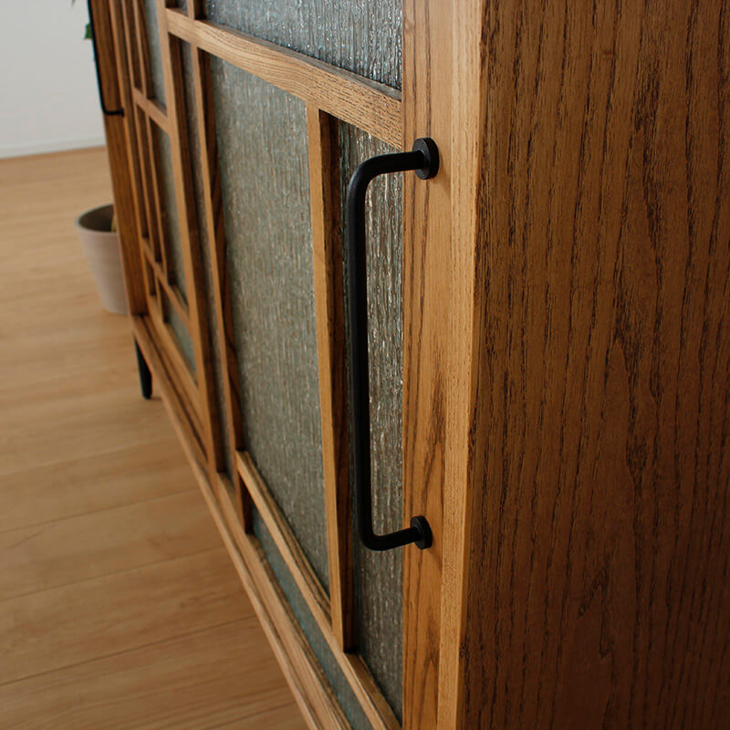 レトロ家具 幾何学模様の木製キャビネット キャビネット 木製 チェスト おしゃれ 安い アンティーク レトロ