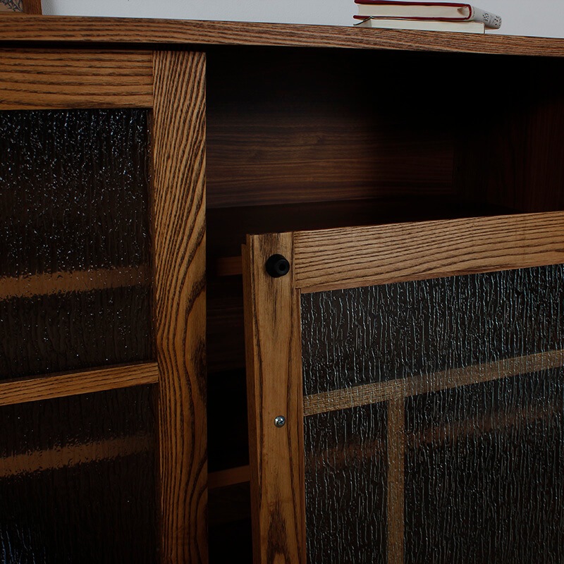 開梱設置無料]【大川家具】キャビネット 85/120cm幅 アミコ アッシュ