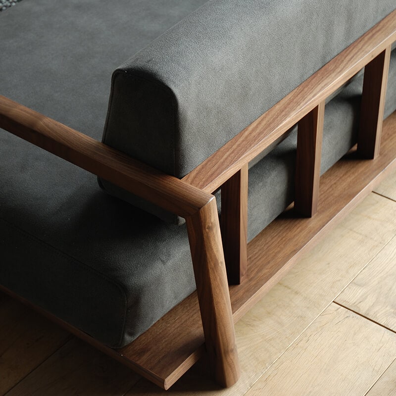 開梱設置無料]【大川家具】3人掛けローソファ 200cm幅 フロー 張地全44