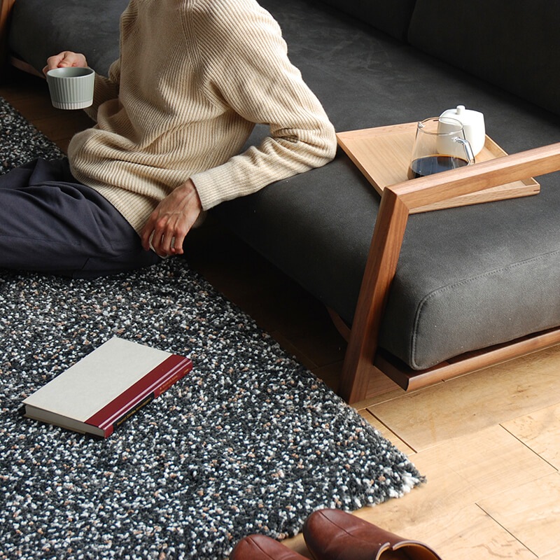 開梱設置無料]【大川家具】3人掛けローソファ 200cm幅 フロー 張地全44