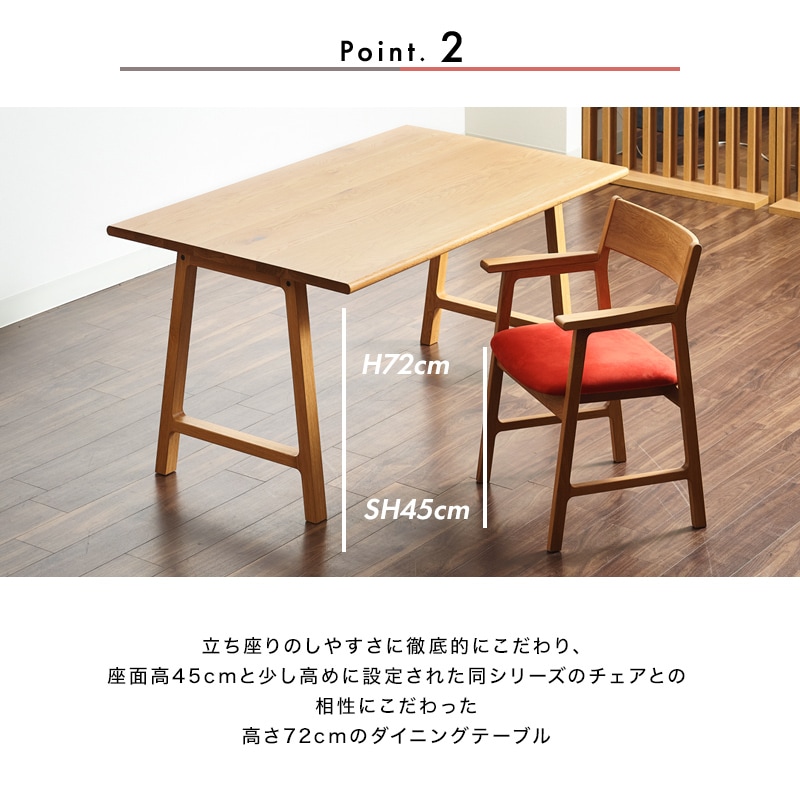 開梱設置無料]【大川家具】ダイニングテーブル5点セット 4人掛け