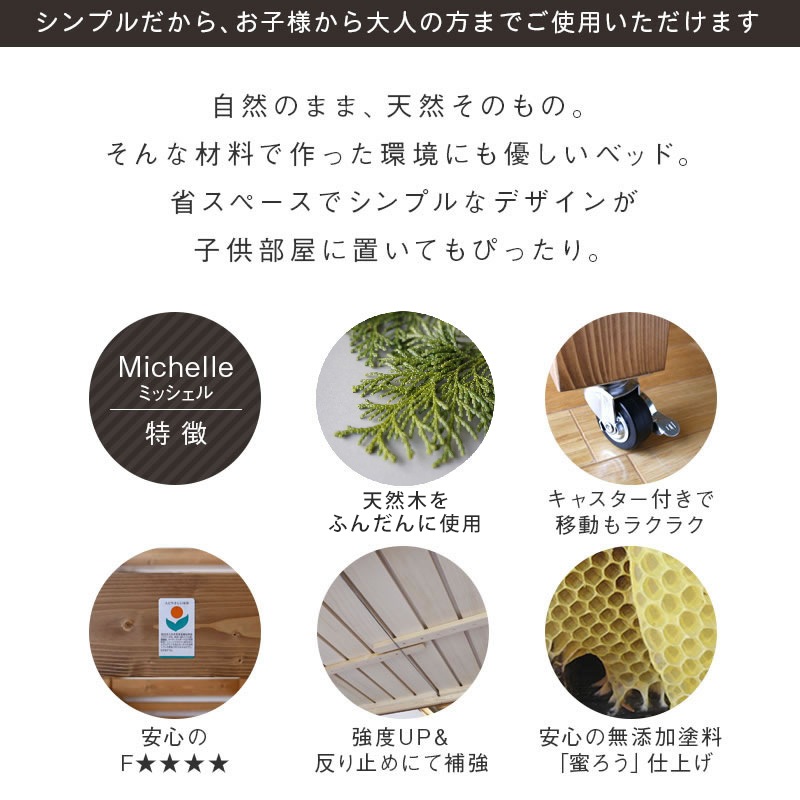 次回6月下旬出荷予定≪受注生産≫【大川家具】3段ベッド ミッシェル [大川ベッド工業]
