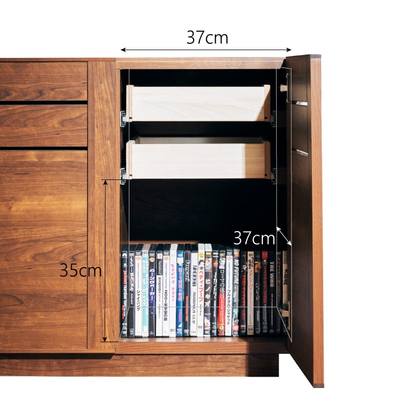 【大川家具】サイドボード 160cm幅 スペンス ナチュラル/ブラウン[豊田木工]